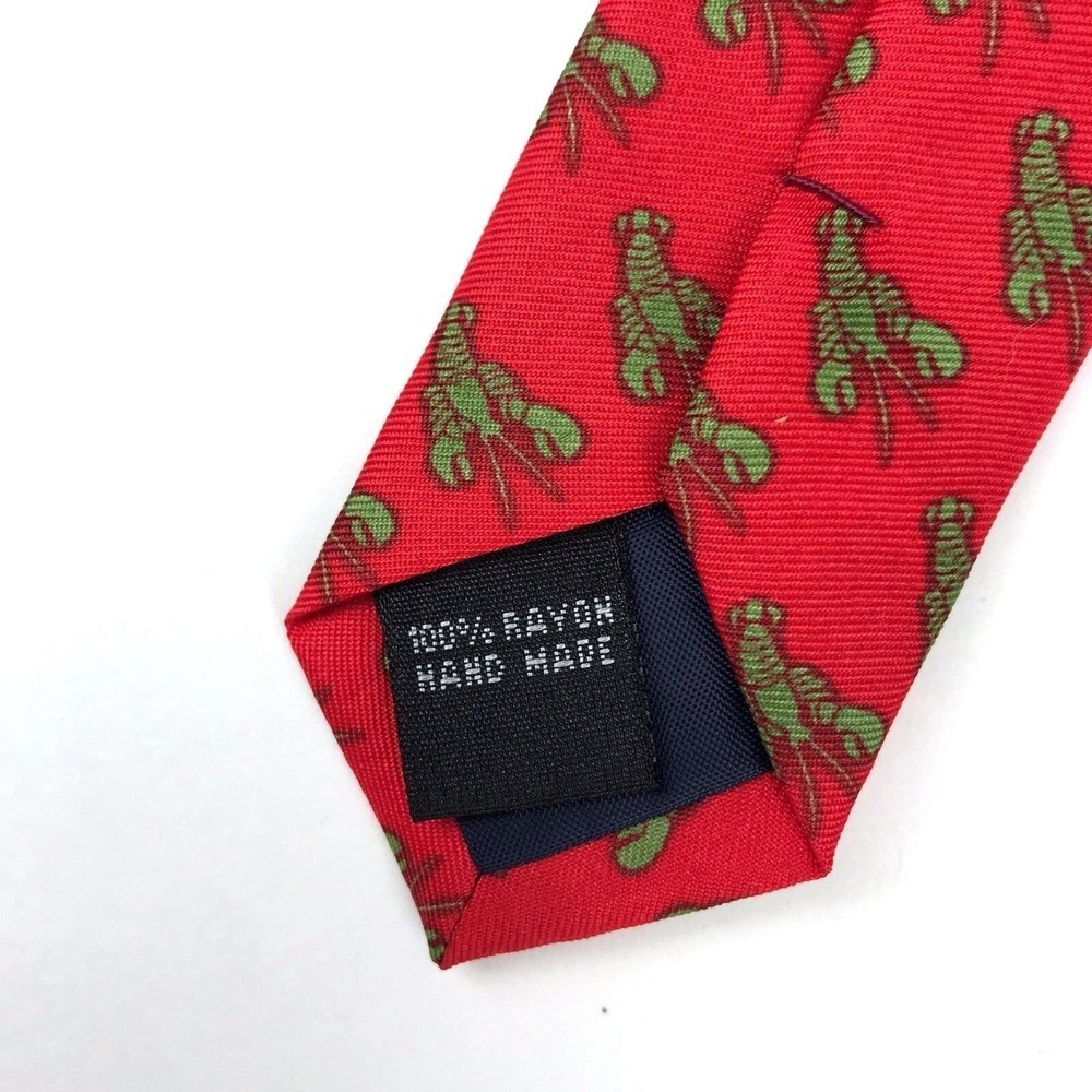 Utopia Men's Tie Handmade Red Green Lobster Sea Life Animal Necktie 56" NEW - Picture 5 of 8